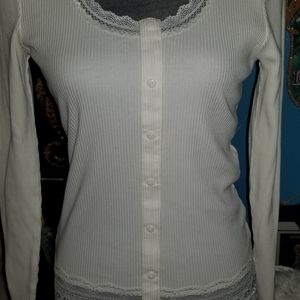 brand new long sleeve shirt scoop neck cotton blend